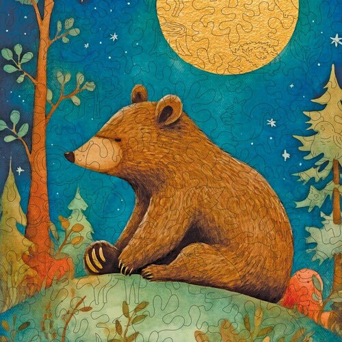 Деревянный пазл Гербера Медвежонок серия Лесные животные пазл деревянный музыкальный лесные животные 1 шт