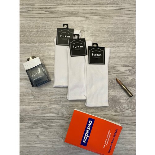 фото Носки turkan, 3 пары, размер 41-47, белый
