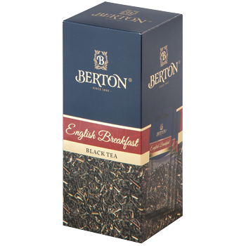 Чай в пакетах листовой черный BERTON 'Английский Завтрак' для заваривания в чайнике (4г х 10 шт)