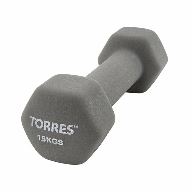 Гантель TORRES PL550115, ВЕС 1.5 КГ (1 штука)