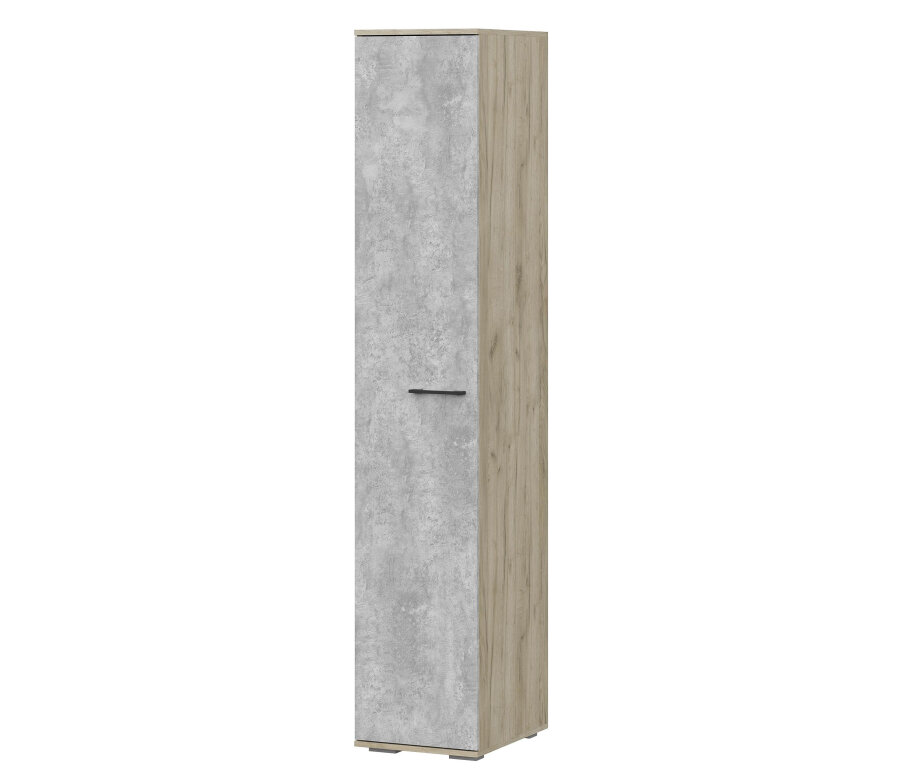 Шкаф Woodville Вальс ШК-400 дуб крафт серый / бетонный камень