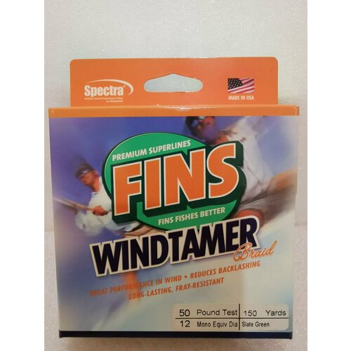 Плетеный шнур для рыбалки FINS Windtamer 50 LB. (0,32 мм), 150 YDS (135м)