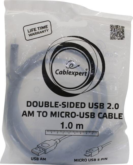 Кабель Cablexpert USB - microUSB (CC-mUSB2D-1M), 1 м, 1 шт., черный Gembird - фото №13