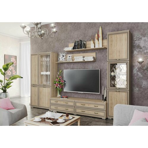 Гостиная Ливорно Полка навесная ЛН-1 дуб сонома