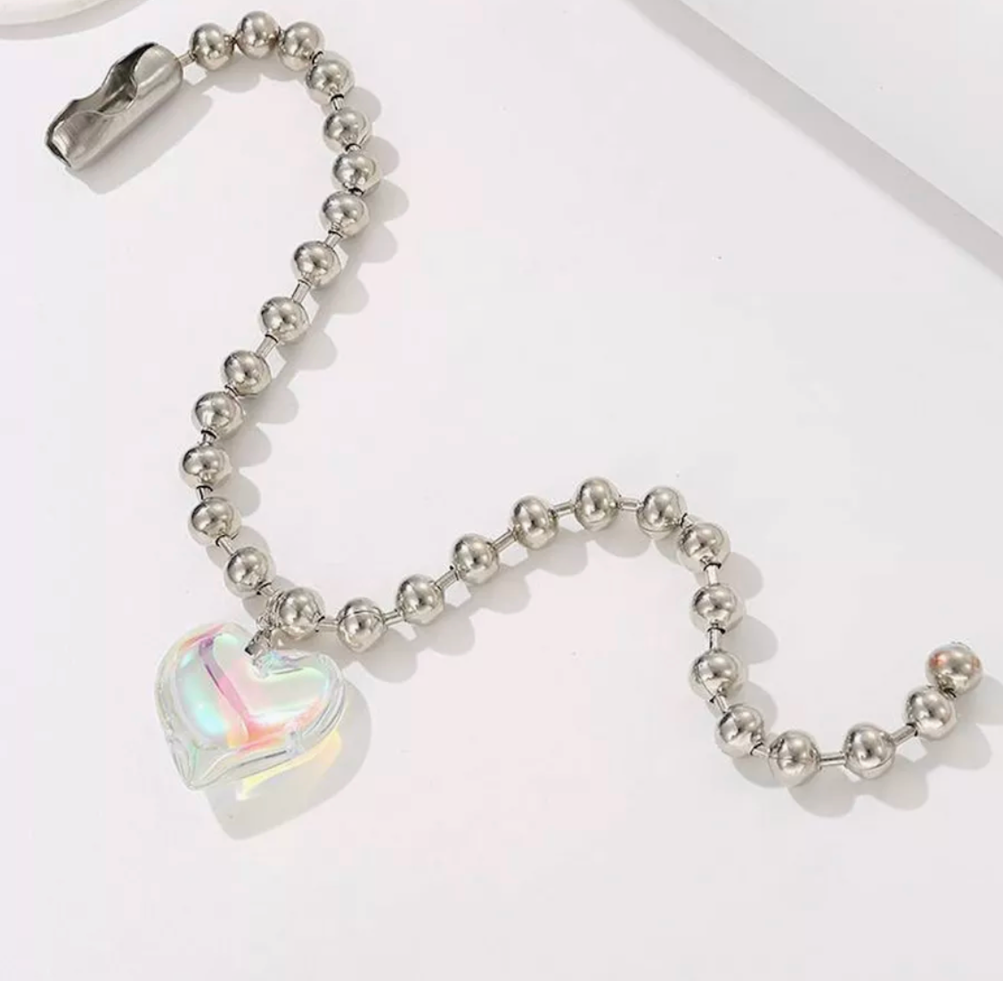 Чокер, пластик, длина 42 см, голубой, серый — фото 1