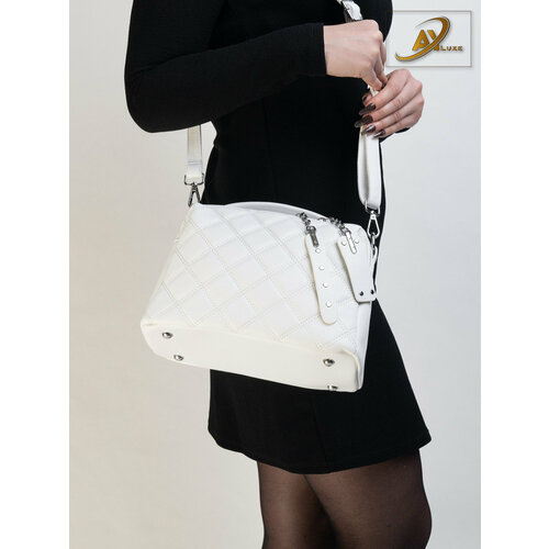 фото Сумка кросс-боди кросс-боди, фактура зернистая, белый ayluxe