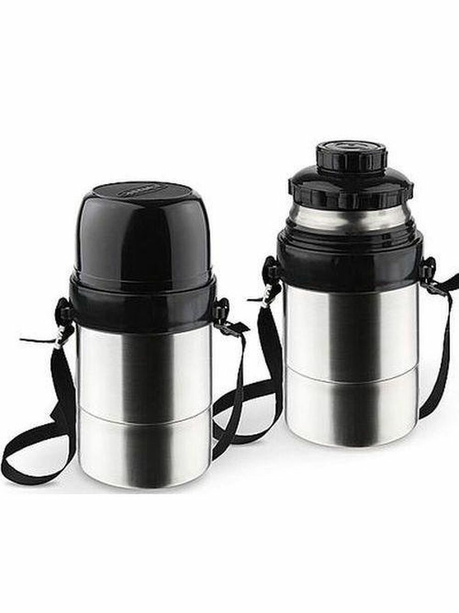 фото Термос ДС-0,5л "Дорожный" с шир. горлом на ремне арт.1с666 (г. Аша)