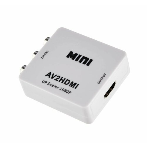 Переходник MINI, 2AV на HDMI, универсальный адаптер конвертер 1080p, белый переходник кабель hdmi на 2av универсальный конвертер черный