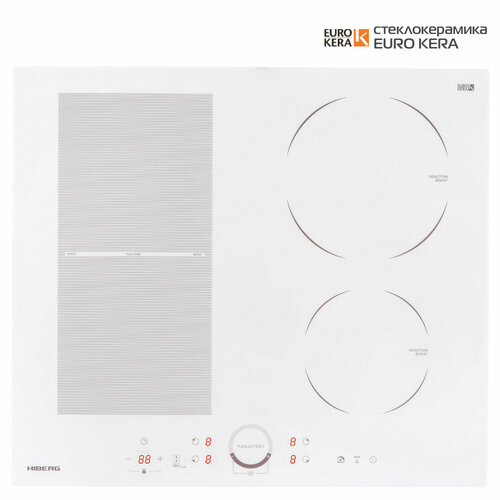 Индукционная варочная поверхность HIBERG i-MS 6049 W стеклокерамика белый 4165600₽