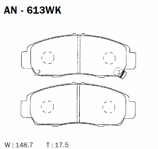 Колодки тормозные Япония для HONDA INTEGRA купе (DC5) 2.0 16V Type-R AKEBONO AN613WK
