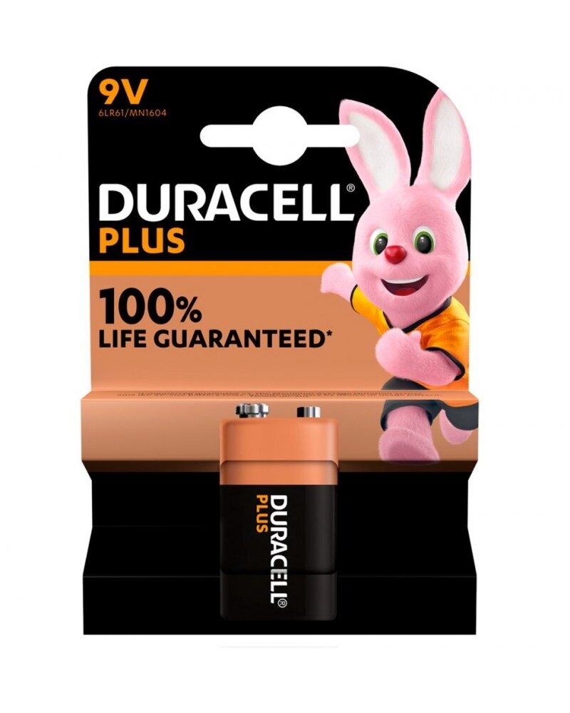 Батарейка Duracell Plus 9V Крона, 1 шт.