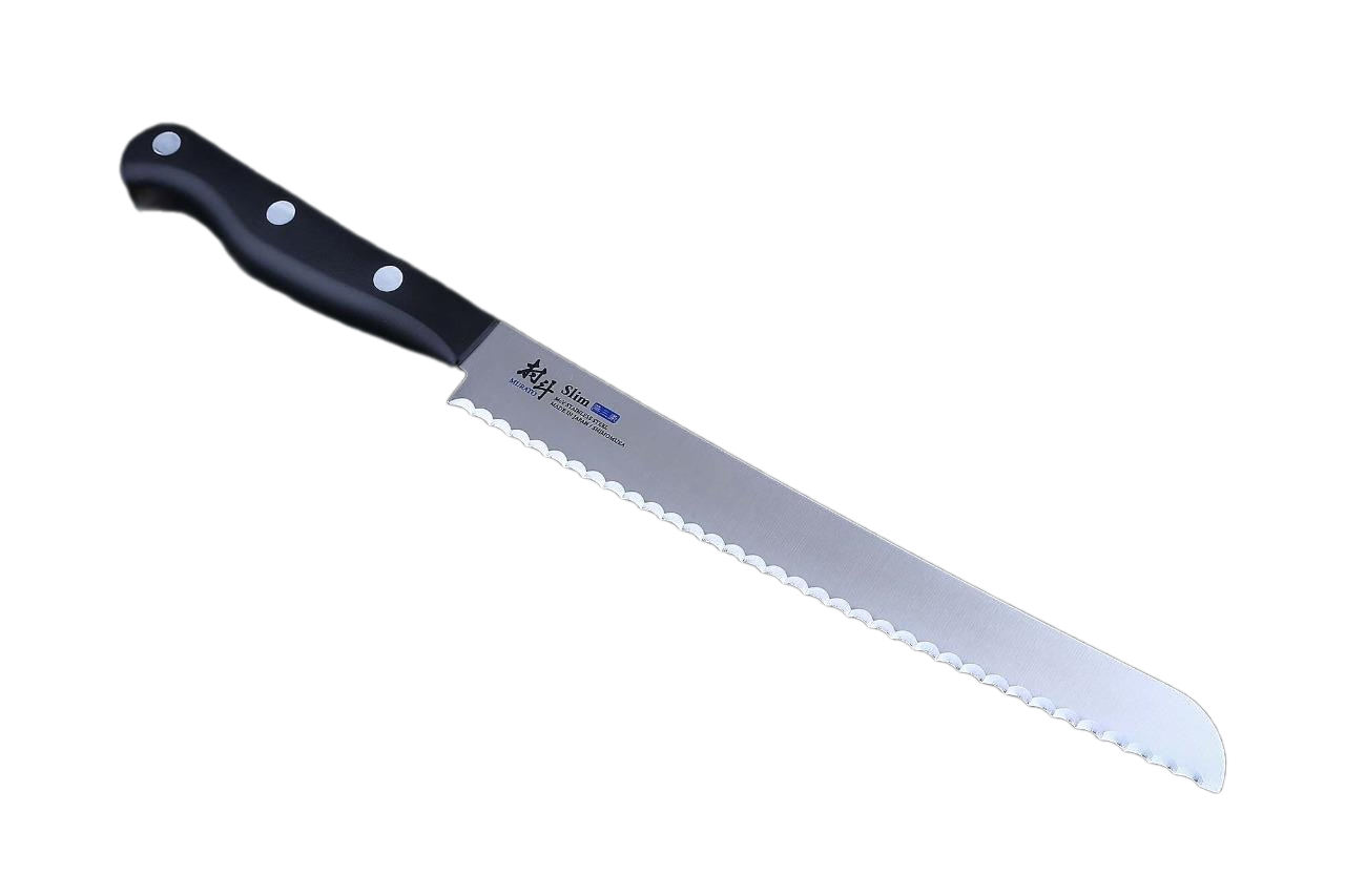 Нож кухонный для хлеба 220 мм, молибден-ванадиевая сталь, рук. PP нейлон - MURATO Slim