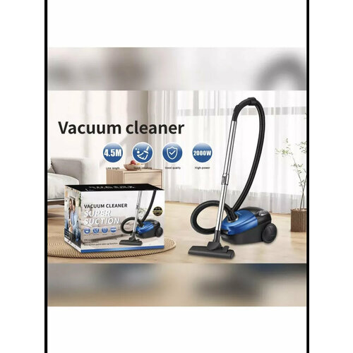 Пылесос тихий бытовой пылесос компактный передвижной пылесос для дома офиса2000Вт 18 л шнур 45 м черный домашний контейнер 777700₽