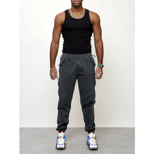 Джинсы карго , размер W32/L29, серый джинсы карго размер w32 l29 черный