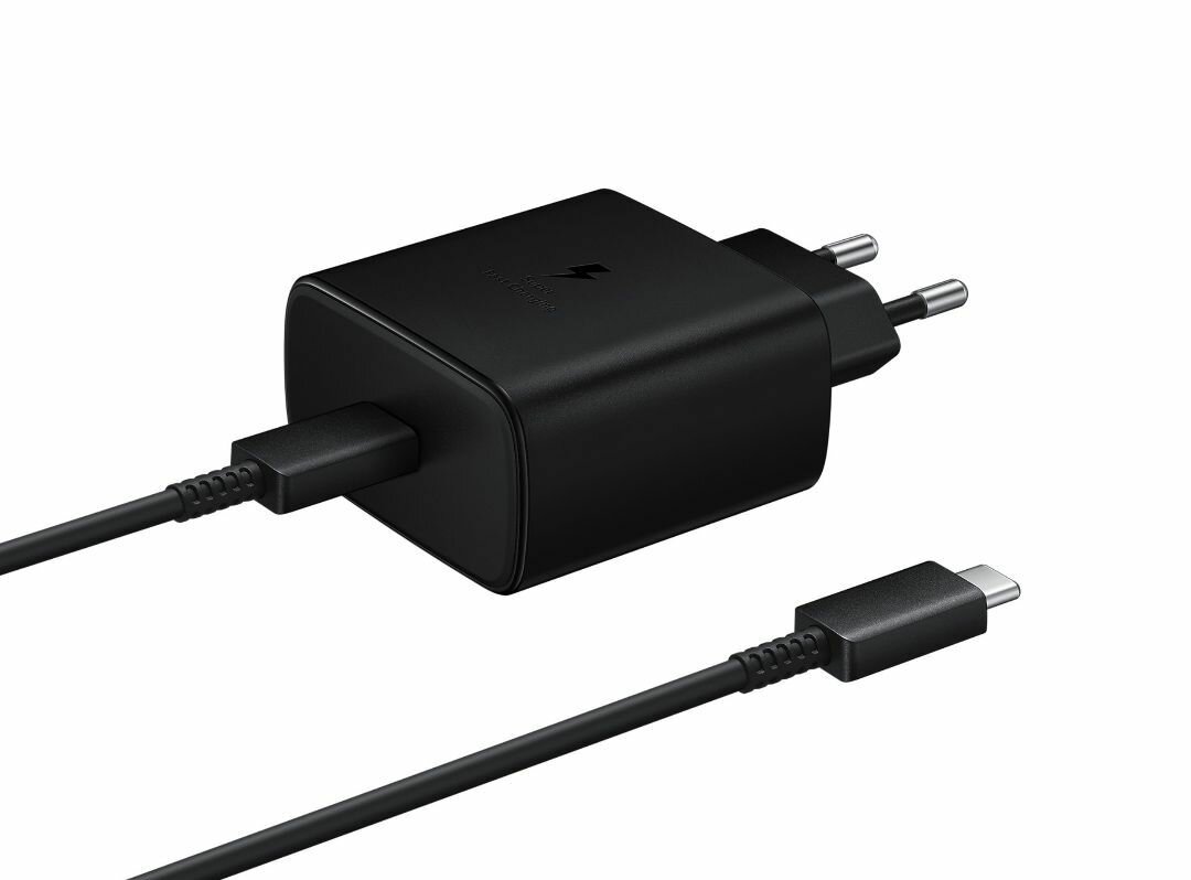 Сетевое зарядное устройство EP-TA845 для Samsung + кабель USB Type-C, 45W, черный. Товар уцененный