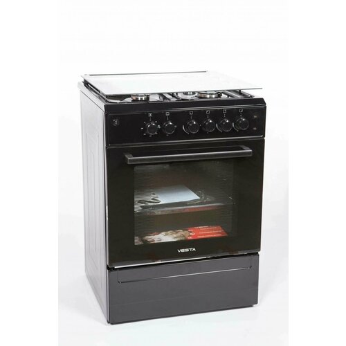 Плита комбинированная VESTA Valencia VGE 10-E Коричневый Ex сталь реш розжиг подсветка стекл кр 2429000₽