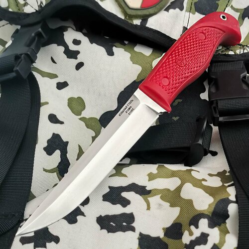 фото Финский нож из кованой стали х12мф, рукоять из эластрона, сквозной монтаж атака