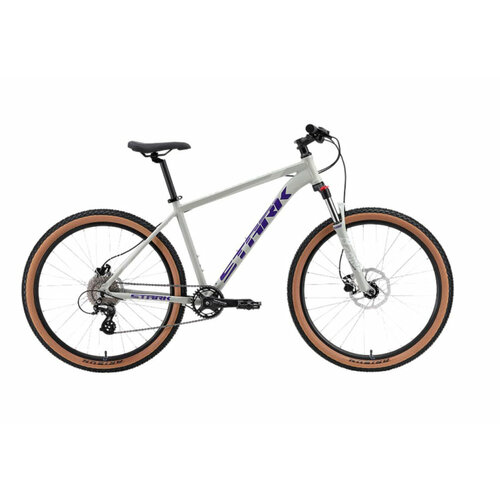 Велосипед взрослый горный Stark'24 Hunter 27.3 HD серо-фиолетовый рама 18