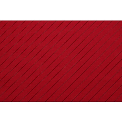 Ткань Хлопок-стрейч диагональная чёрная полоска на красном, ш144см, 0,5 м рубашка женская fly хлопок полоска на красном 40р