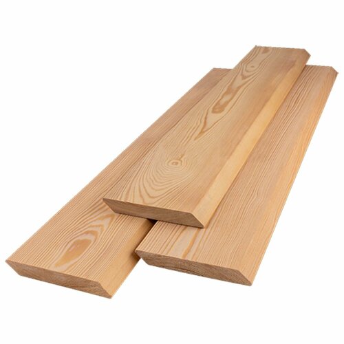 Скошенный планкен из лиственницы 20х120 мм сорт Прима 4м Цена за м 2763₽