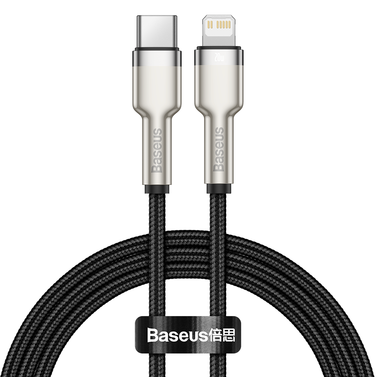 Кабель Baseus Quality Zinc Alloy, USB-C to Lightning 8pin, 20W "быстрая зарядка" (CATJK-A01)