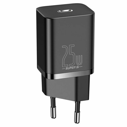 lycka p’cord 65w type c to c pd cable Сетевое зарядное устройство BASEUS Super Si 1xUSB-C с Кабелем Type-C - Type-C, 3A, 25W, черный