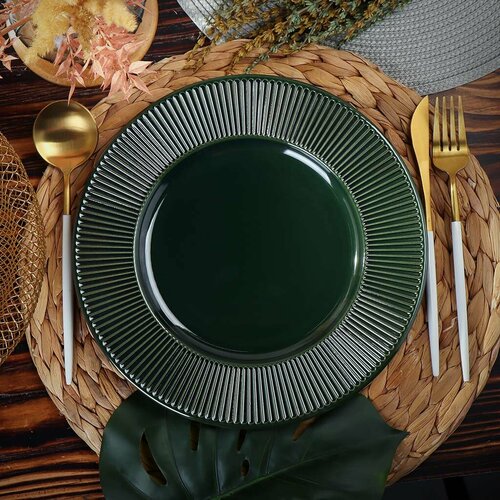 Тарелка обеденная, керам, 27 см, Emerald Green, Domenik, TDP470/DMD/031