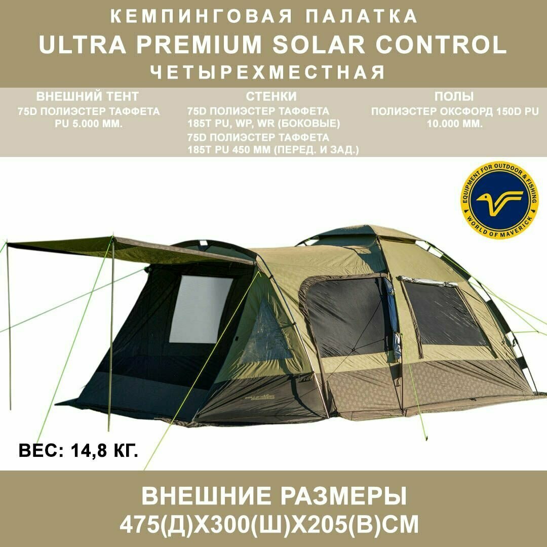 фото Кемпинговая палатка-автомат World of Maverick Ultra Premium Solar Control