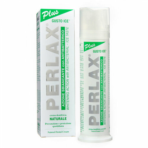 Паста зубная Gusto ICE отбеливающая с антибактериальным эффектом PERLAX, 100 мл