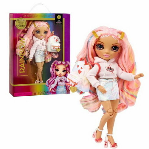 Кукла Киа Харт, с аксессуарами, 24 см, rainbow junior high, розовая кукла киа харт с аксессуарами 24 см rainbow junior high розовая