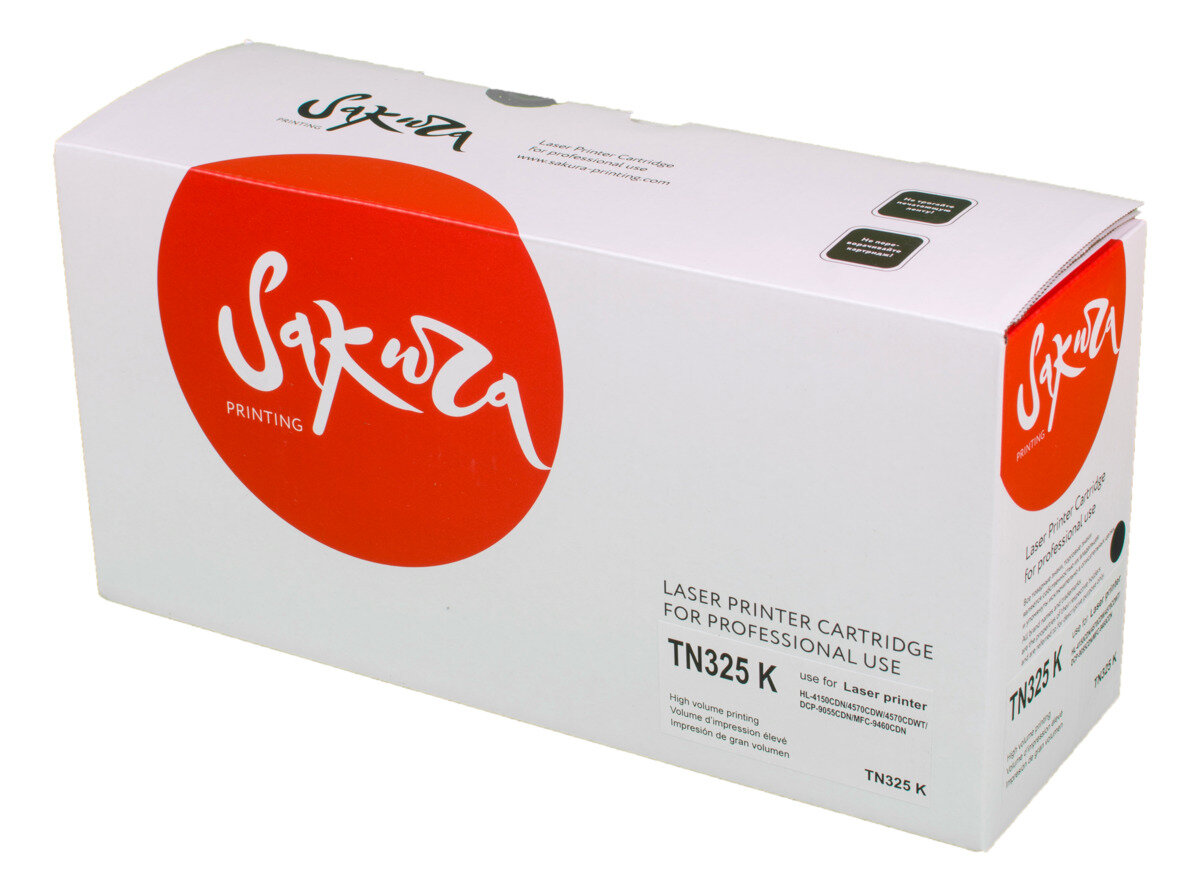 3 шт. Картридж лазерный Sakura TN-325 Bk черный 4000 стр. для Brother (SATN325BK)