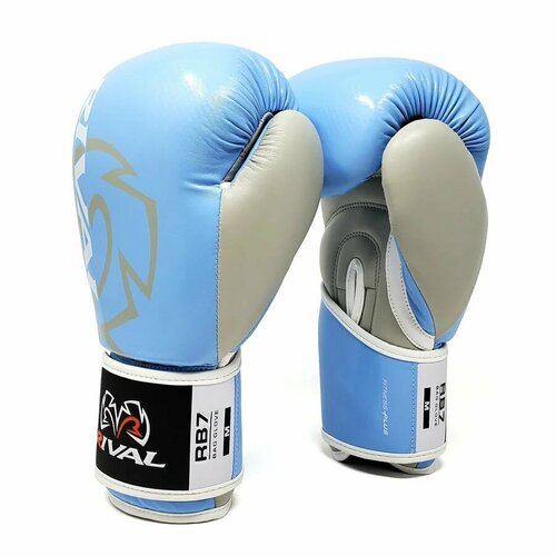 Перчатки боксерские RIVAL RB7 FITNESS PLUS BAG GLOVES, размер M, голубые перчатки боксерские rival rb50 intelli shock compact bag gloves размер l черные