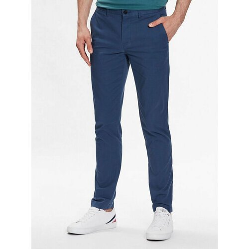 Брюки классические TOMMY HILFIGER, размер 36/34 [JEANS], синий