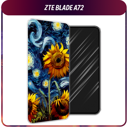 Силиконовый чехол на ZTE Blade A72/V40 Vita / ЗТЕ Блэйд А72/V40 Вита Цветы Ван Гога силиконовый чехол на zte blade a72 v40 vita зте блэйд а72 v40 вита совет свой себе посоветуй прозрачный