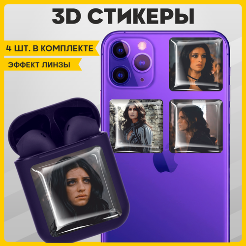 Наклейки на телефон 3D стикеры на чехол Ведьмак Йеннифэр v2