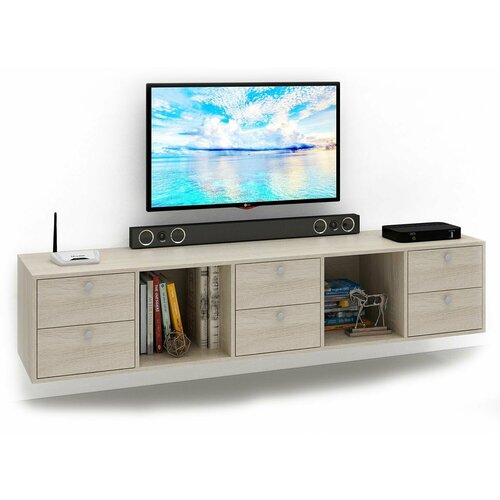 ТВ Тумба МФ Мастер Прайм-51-7 подвесная / напольная дуб сонома