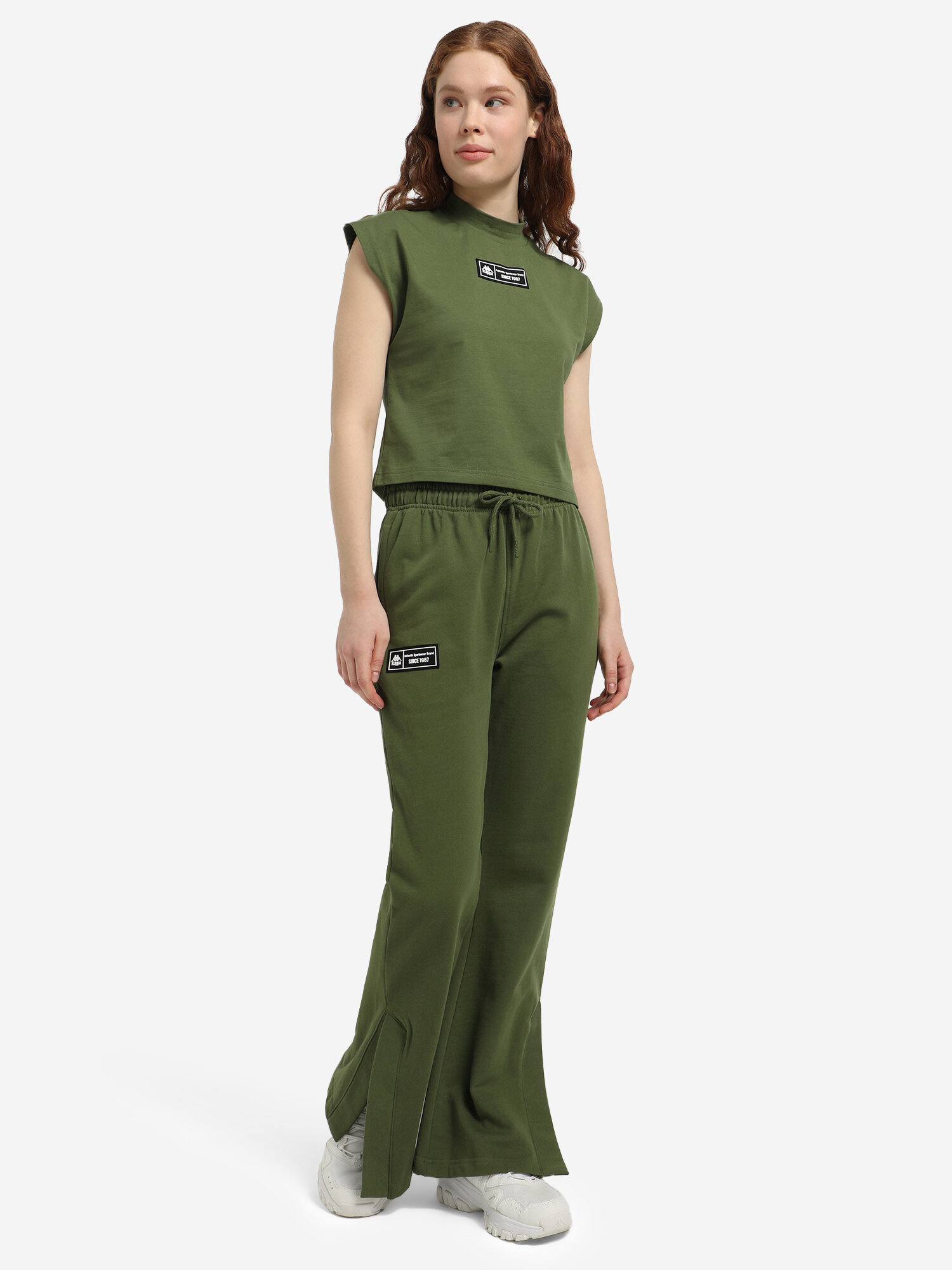 Футболка спортивная Kappa AUTHENTIC GALIA ORGANIC, размер M, зеленый — фото 1