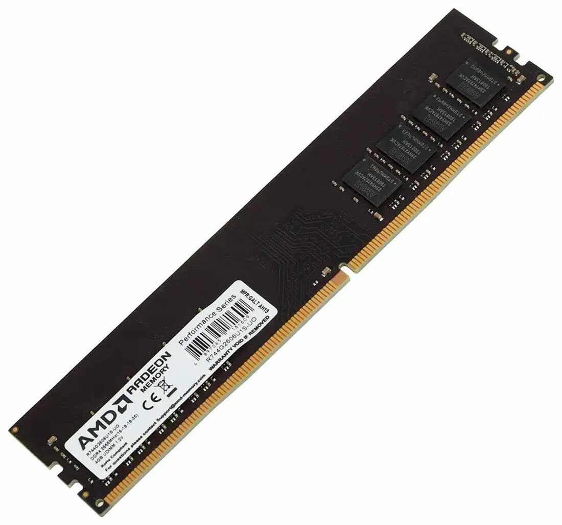 Память DDR4 4Gb 2666MHz AMD OEM PC4-21300 CL16 DIMM 288-pin 1.2В - фото №16