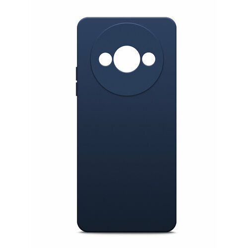 Чехол на Xiaomi Redmi A3 (Ксиоми Редми А3) синий силиконовый с защитной подкладкой из микрофибры Microfiber Case, Miuko чехол на xiaomi redmi note 12s ксиоми редми ноте 12с синий силиконовый с защитной подкладкой из микрофибры microfiber case miuko