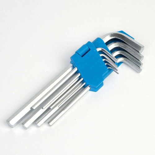 Набор шестигранных ключей 9-HEX CrV 9 размеров 15 2 25 3 4 5 6 8 10мм 600₽