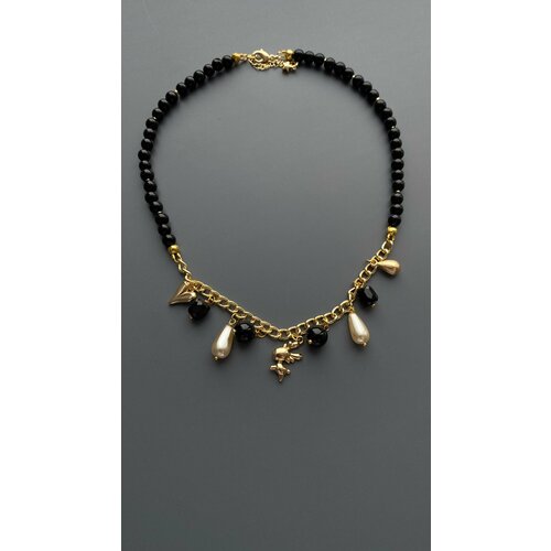 Колье Derzko, длина 40 см, золотой, черный