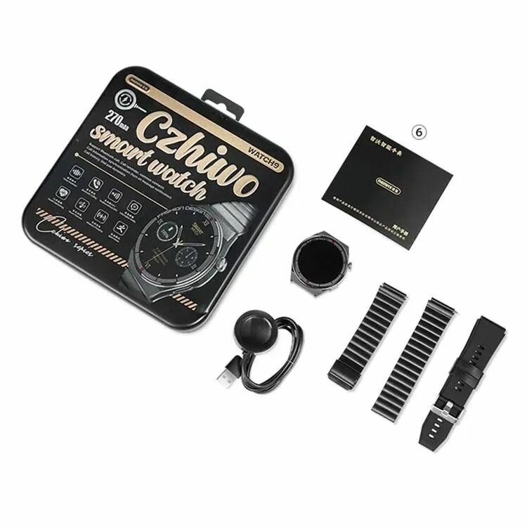 Remax CZHIWO SMART WATCH9 270 mAh, 45mm, Черный