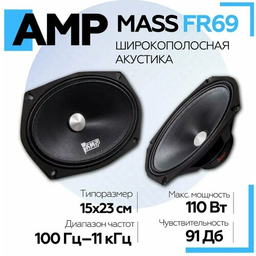 Акустика эстрадная AMP MASS FR69 4ом широкополосная 333700₽