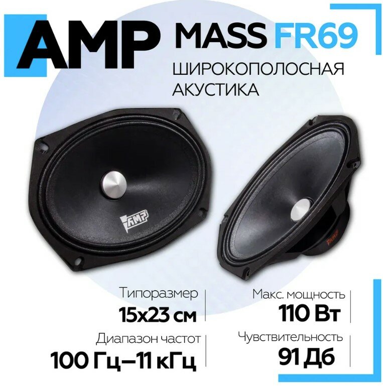 Акустика эстрадная AMP MASS FR69 (4ом) широкополосная