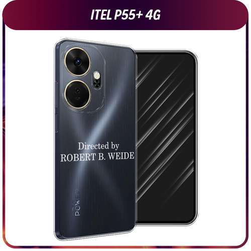 Силиконовый чехол на Itel P55+ 4G / Ител Р55+ 4G Robert B Weide, прозрачный силиконовый чехол на itel p55 4g ител р55 4g ушастый мопс