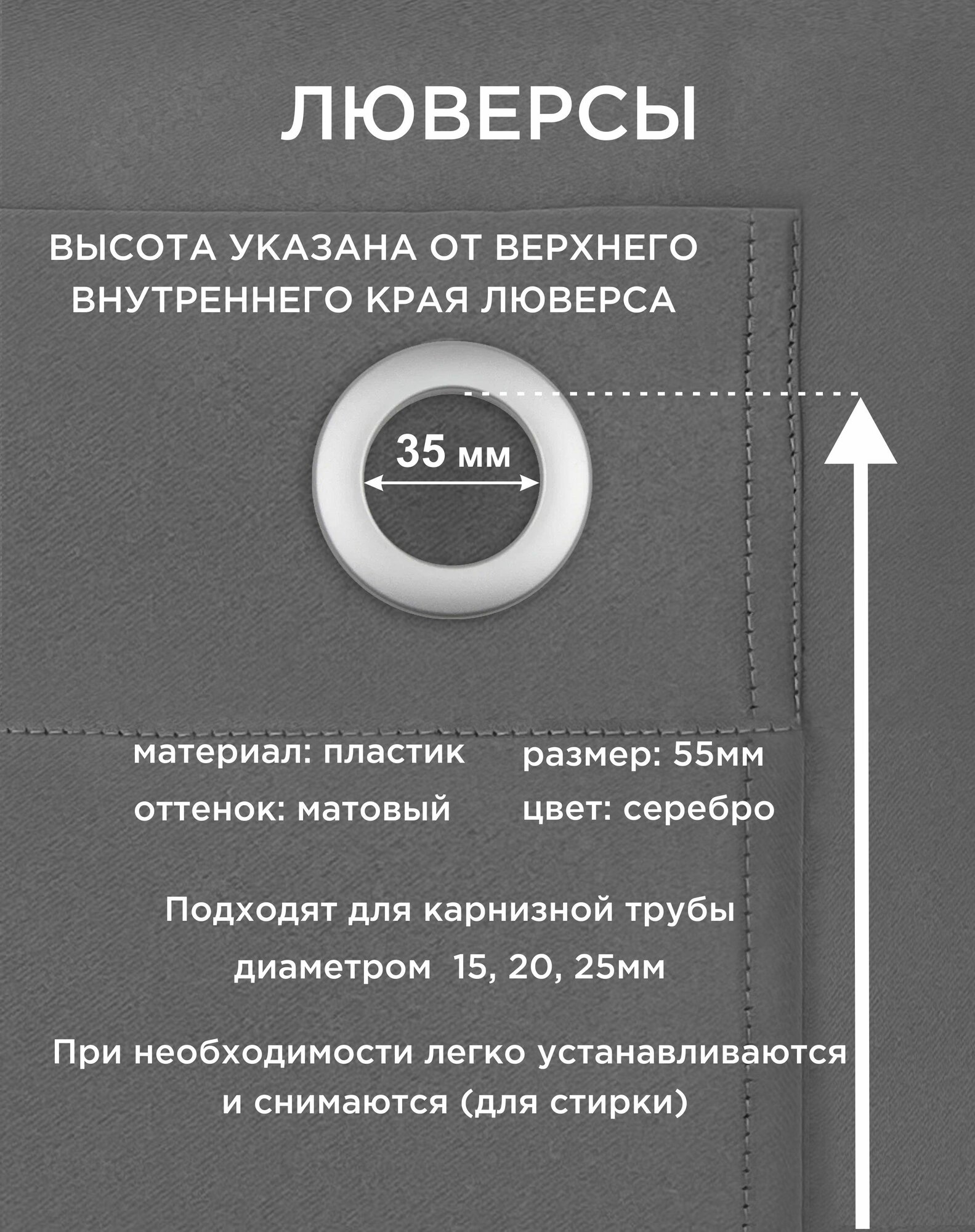 ВсеТканиТут Комплект штор блэкаут на люверсах 2 шт - 250 х 240 см — фото 1