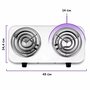 Плитка электрическая Kitfort КТ-176, 1000 Вт, 2 конфорки, белая