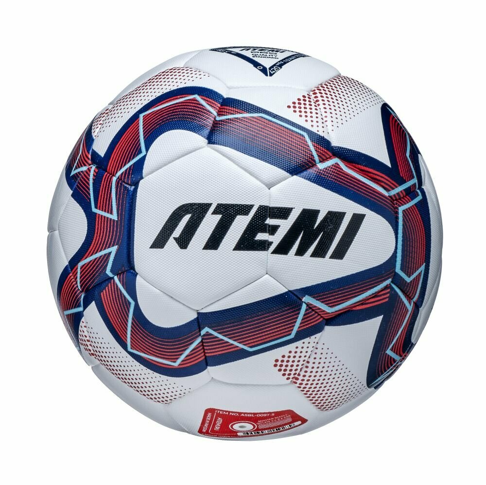 Мяч футбольный ATEMI ATTACK MATCH, синт. кожа ПУ, Hybrid stitching, р.5, , окруж 68-70