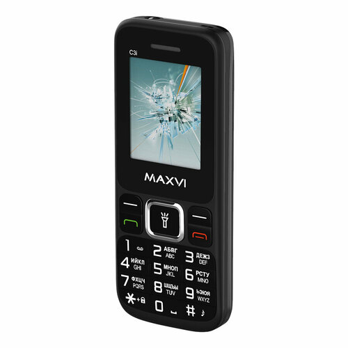 Мобильный телефон кнопочный Maxvi C3i black