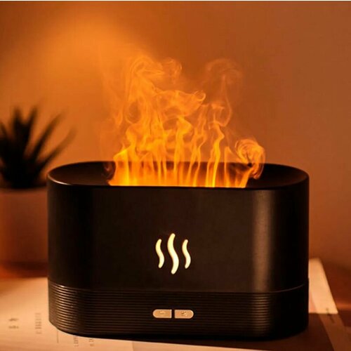 Мини увлажнитель воздуха Flame для дома с разноцветной подсветкой пламя черный 209900₽